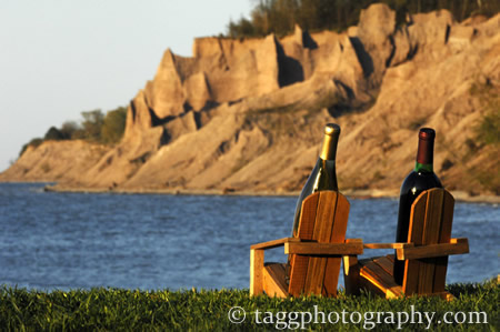 chimney bluffs and relaxing wine bottles